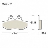 Колодки тормозные TRW Lucas MCB774