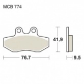 Колодки тормозные TRW Lucas MCB774