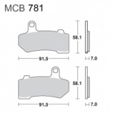 Колодки тормозные TRW Lucas MCB781SV