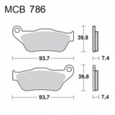 Колодки тормозные TRW Lucas MCB786