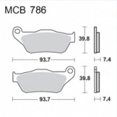 Колодки тормозные TRW Lucas MCB786SRM