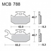 Колодки тормозные TRW Lucas MCB788SI