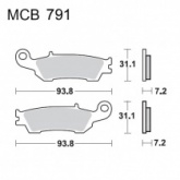 Колодки тормозные TRW Lucas MCB791RSI