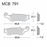 Колодки тормозные TRW Lucas MCB791SI