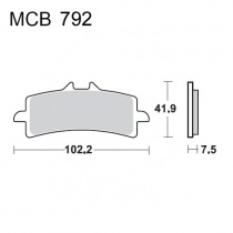 Колодки тормозные TRW Lucas MCB792SCR
