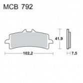Колодки тормозные TRW Lucas MCB792SV