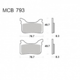 Колодки тормозные TRW Lucas MCB793RSI