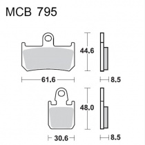 Колодки тормозные TRW Lucas MCB795CRQ