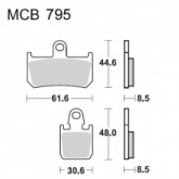 Колодки тормозные TRW Lucas MCB795SV