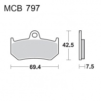 Колодки тормозные TRW Lucas MCB797SH
