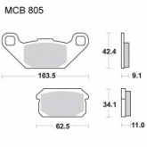 Колодки тормозные TRW Lucas MCB805SI