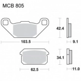 Колодки тормозные TRW Lucas MCB805SI