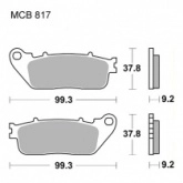 Колодки тормозные TRW Lucas MCB817SH
