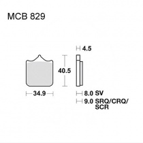 Колодки тормозные TRW Lucas MCB829CRQ