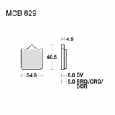 Колодки тормозные TRW Lucas MCB829SV