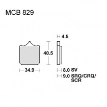 Колодки тормозные TRW Lucas MCB829SV