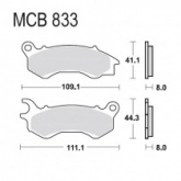 Колодки тормозные TRW Lucas MCB833