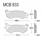 Колодки тормозные TRW Lucas MCB833SRM