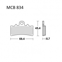 Колодки тормозные TRW Lucas MCB834 