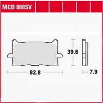 Колодки тормозные TRW Lucas MCB888SV