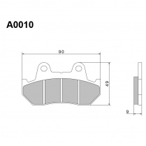 Колодки тормозные Nissin A0010