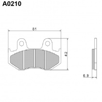 Колодки тормозные Nissin A0210