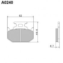 Колодки тормозные Nissin A0240