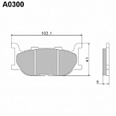 Колодки тормозные Nissin A0300