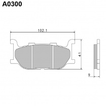Колодки тормозные Nissin A0300