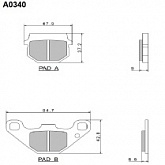 Колодки тормозные Nissin A0340