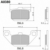 Колодки тормозные Nissin A0380