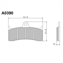 Колодки тормозные Nissin A0390