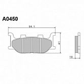Колодки тормозные Nissin A0450