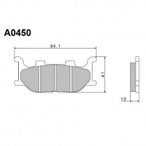 Колодки тормозные Nissin A0450