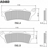 Колодки тормозные Nissin A0460