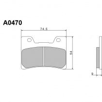 Колодки тормозные Nissin A0470