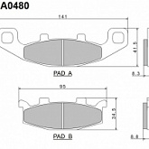 Колодки тормозные Nissin A0480