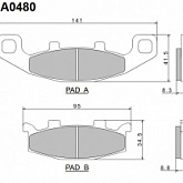 Колодки тормозные Nissin A0480