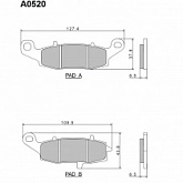 Колодки тормозные Nissin A0520