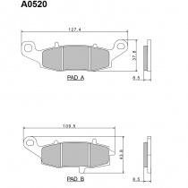 Колодки тормозные Nissin A0520
