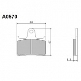 Колодки тормозные Nissin A0570
