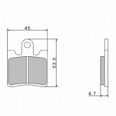 Колодки тормозные Nissin A0580
