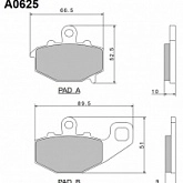 Колодки тормозные Nissin A0625