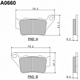 Колодки тормозные Nissin A0660