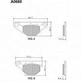 Колодки тормозные Nissin A0680