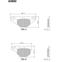 Колодки тормозные Nissin A0680