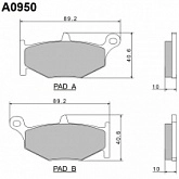 Колодки тормозные Nissin A0950