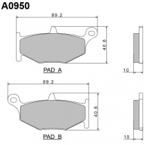 Колодки тормозные Nissin A0950