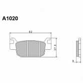 Колодки тормозные Nissin A1020
