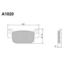 Колодки тормозные Nissin A1020